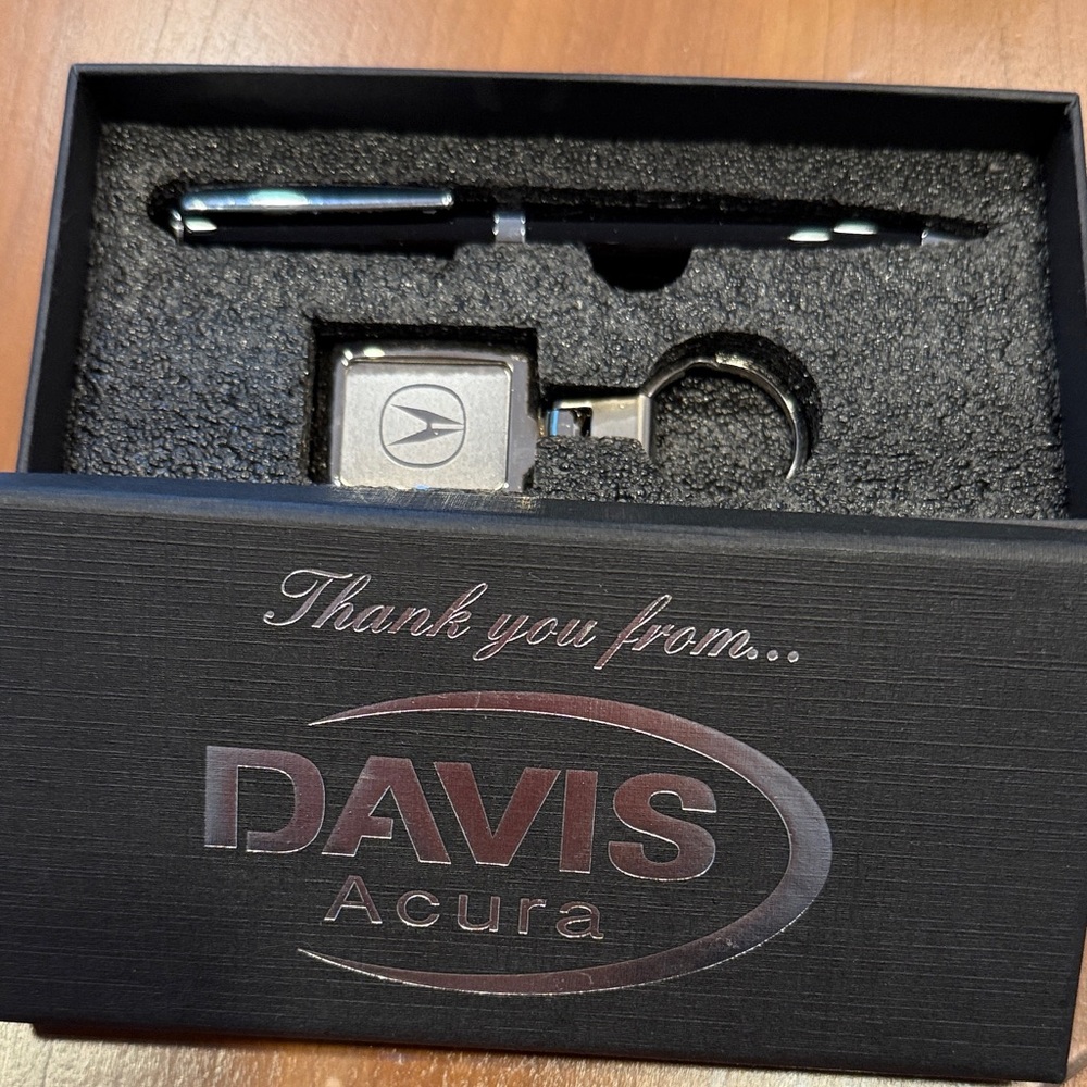 Black Pen and Keychain Set